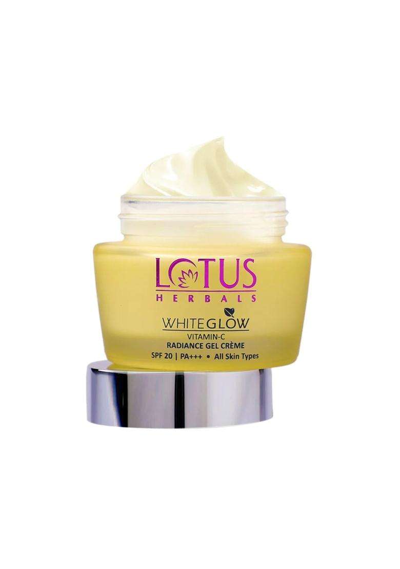 Lotus Herbals WhiteGlow Vitamin C Radiance Cream 35g | Natural Herbal Care | SPF 20 | For Dark Spots & Dull Skin | Anti- Pollution - Indya