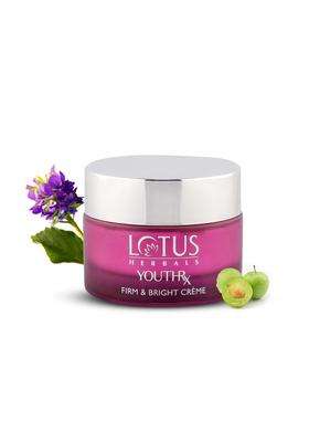 Lotus Herbals YouthRx Firm & Bright Cream 50g | Natural Herbal Care | SPF 20 | PA+++ | Bakuchiol Retinol & Vitamin C | Anti Ageing & Brightening