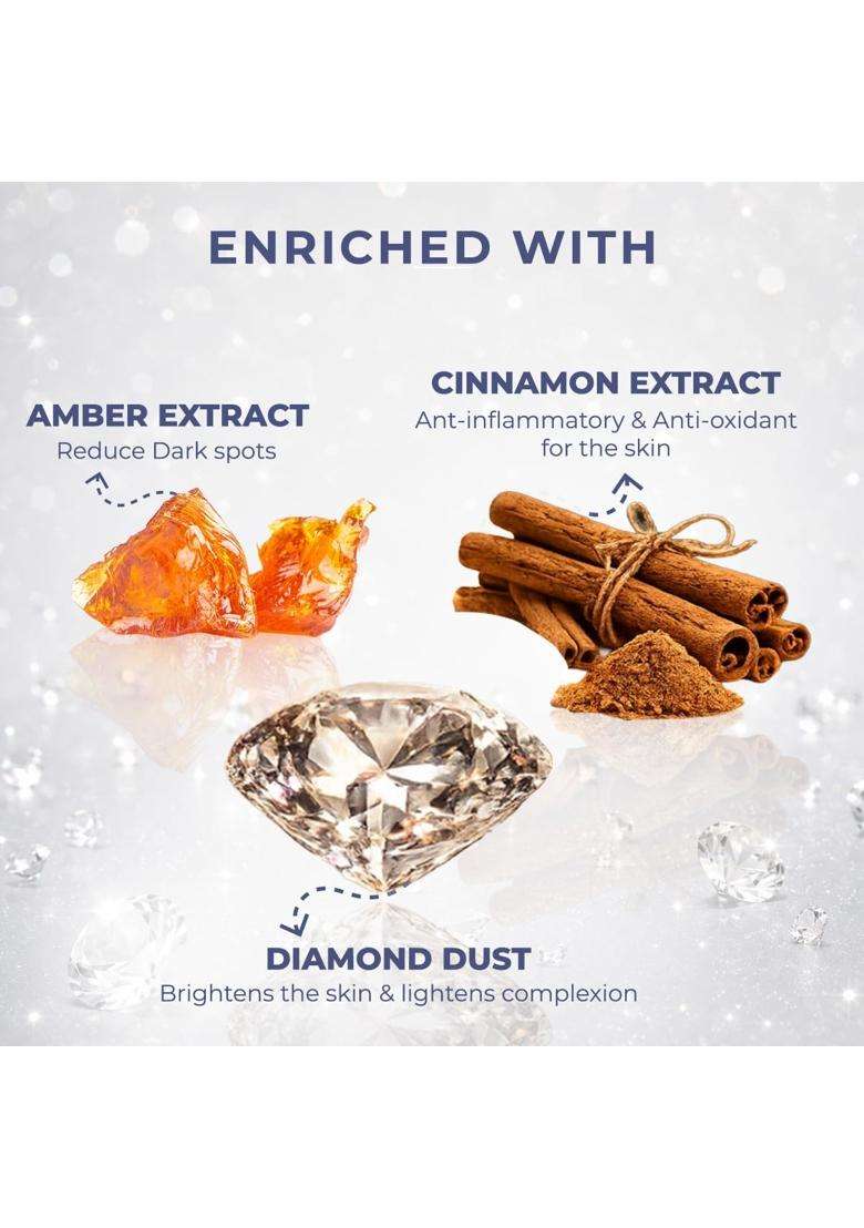 Lotus Herbals Radiant Diamond Cellular Radiance 4 In 1 Facial Kit 4x37g | Natural Herbal Care | With Diamond Dust & Cinnamon | For Women & Men - Indya