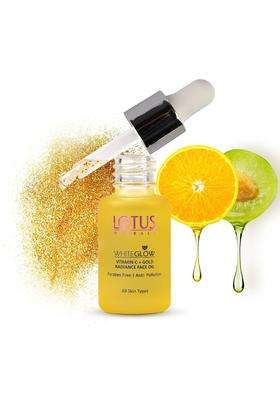 Lotus Herbals WhiteGlow Vitamin C and Gold Radiance Face Oil 15 ml | Natural Herbal Care | For Dull & Dry Skin | Intense Hydration | For women & Men