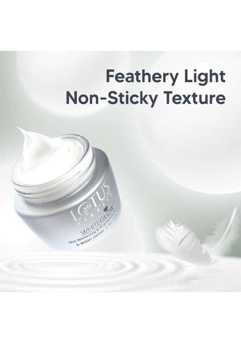 Lotus Herbals Whiteglow Gel Cream 60g, Nourishing Night Cream 60g (Pack of 2) | Natural Herbal Care - Indya