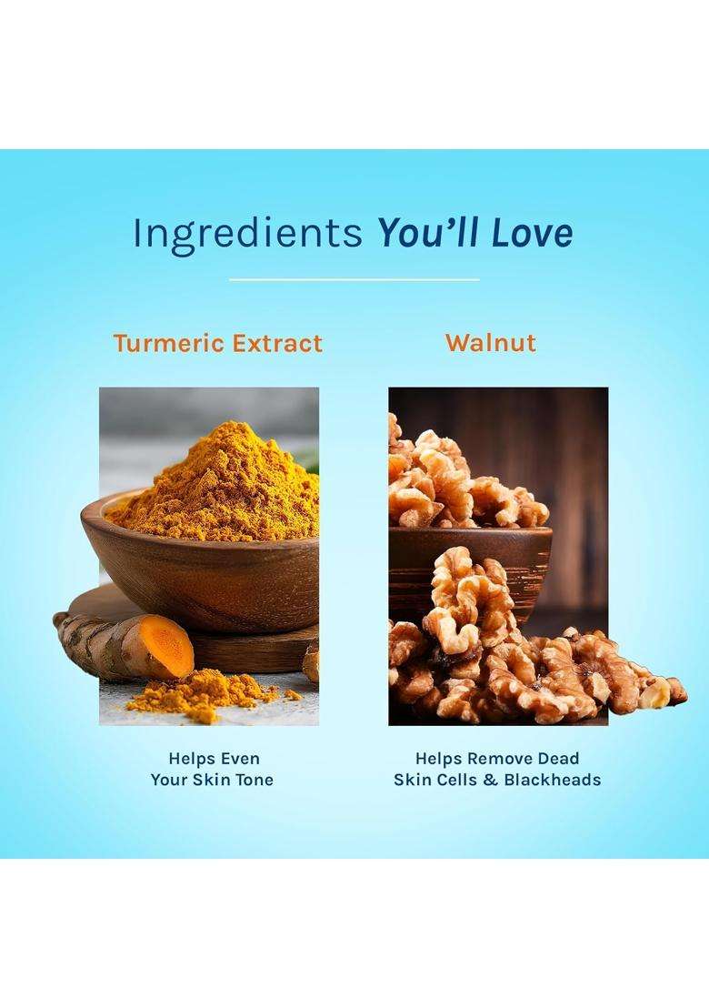 Lotus Herbals Safe Sun DeTAN After-Sun Face Scrub 100 g | Natural Herbal Care | Walnut & Turmeric | Exfoliates, removes tan | All Skin Types - Indya