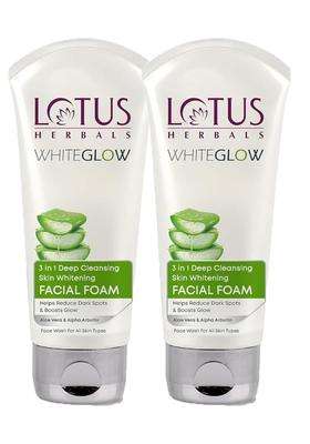 Lotus Herbals 3 in 1 Deep Cleansing Facial Foam 50g (Pack of 2) | Natural Herbal Care