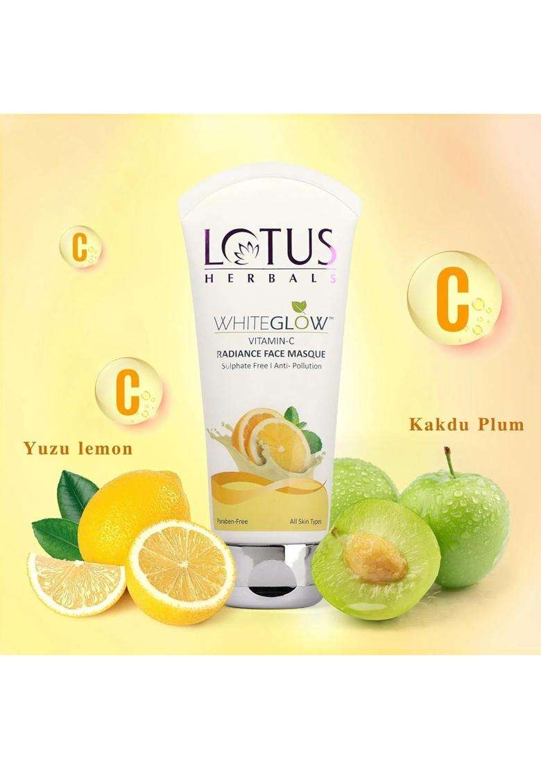 Lotus Herbals Whiteglow Vitamin C Radiance Face Masque 100 g | Natural Herbal Care - Indya