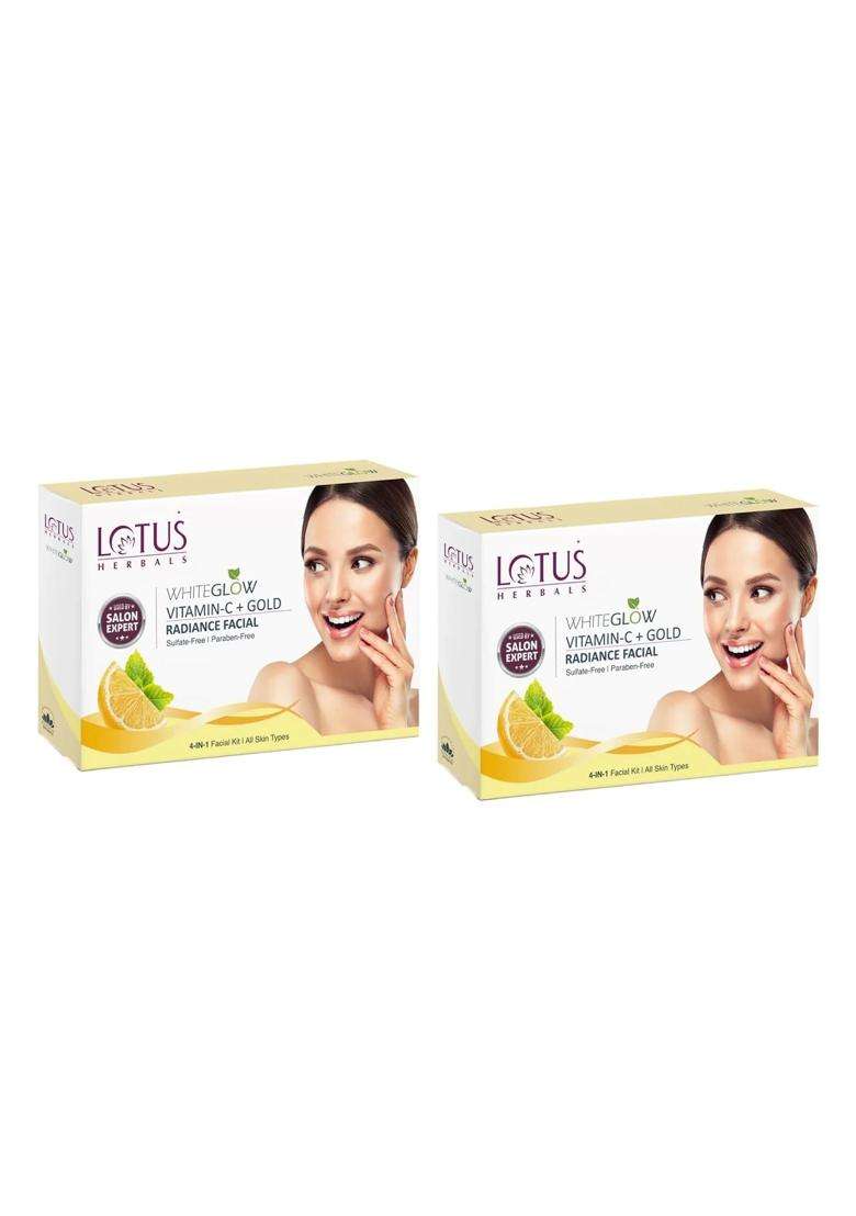 Lotus Herbals WhiteGlow Vitamin-C Single Facial Kit_57g (Pack of 2) | Natural Herbal Care - Indya
