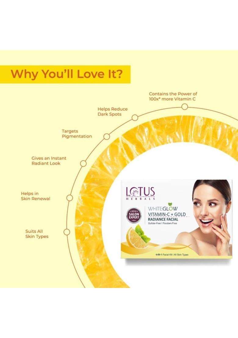 Lotus Herbals WhiteGlow Vitamin-C Single Facial Kit_57g (Pack of 2) | Natural Herbal Care - Indya
