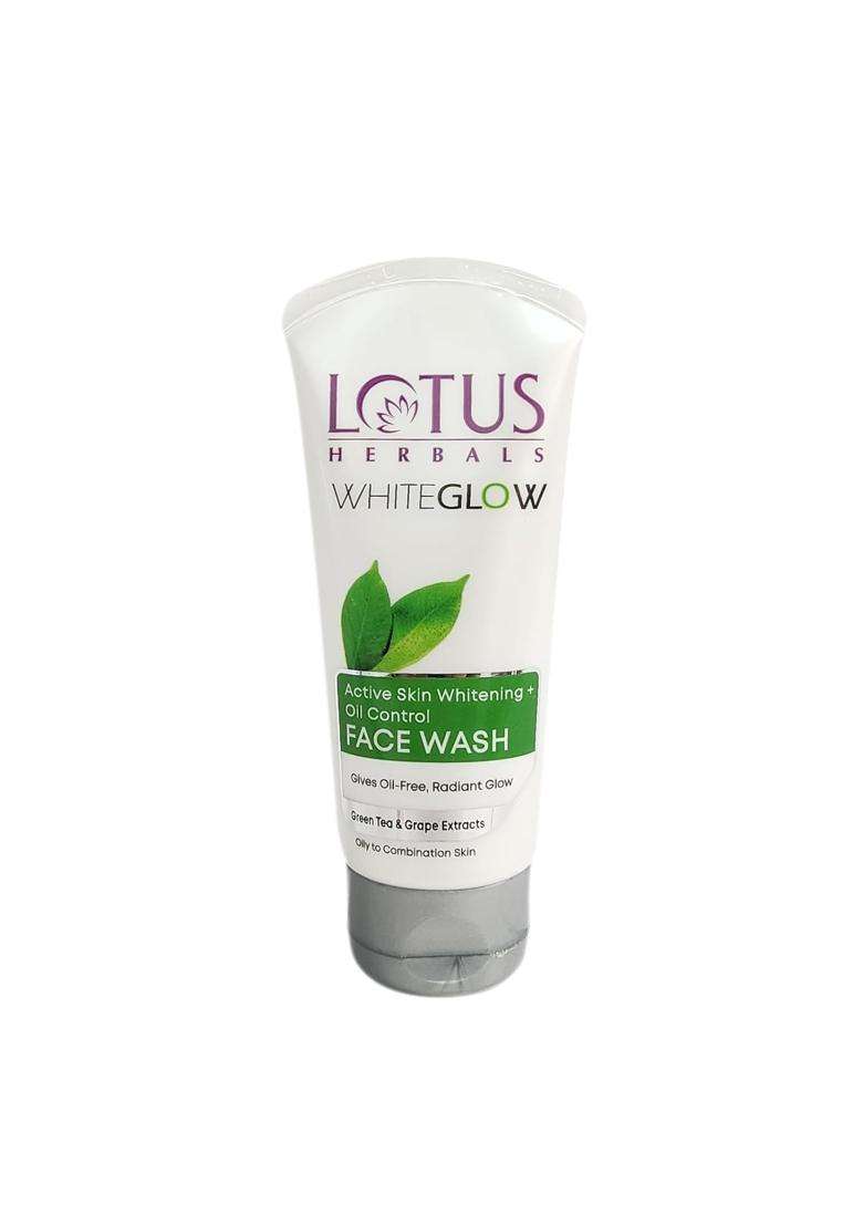 Lotus Herbals Whiteglow Active Skin Whitening & Oil Control Face Wash 100g (Pack of 2) | Natural Herbal Care - Indya