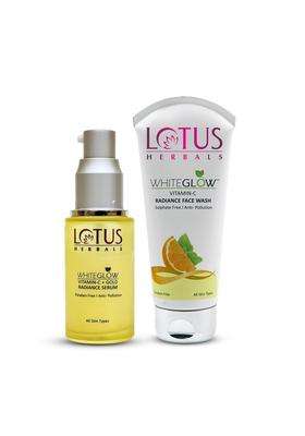 Lotus Herbals WhiteGlow Vitamin C and Gold Radiance Face Wash(100g) and Face Serum(30 ml) | Natural Herbal Care | 130g