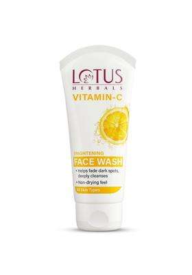 Lotus Herbals Vitamin-C Brightening Face Wash for Dark Spots 100 ml | Natural Herbal Care