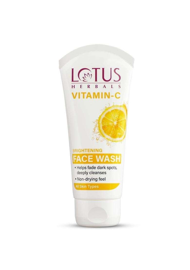 Lotus Herbals Vitamin-C Brightening Face Wash for Dark Spots 100 ml | Natural Herbal Care - Indya