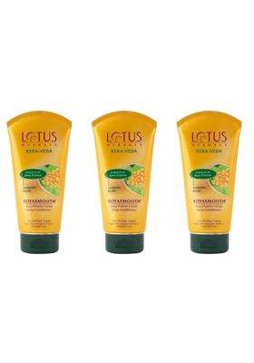 Lotus Herbals Soyasmooth Protein Creme Deep Unscented Conditioner, All Hair Type 150g x (3 Count) | Natural Herbal Care