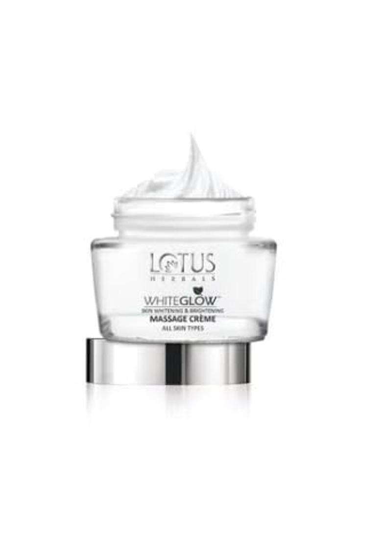 Lotus Herbals Whiteglow Skin Whitening And Brightening Massage Creme, 60g (Pack of 2) | Natural Herbal Care - Indya