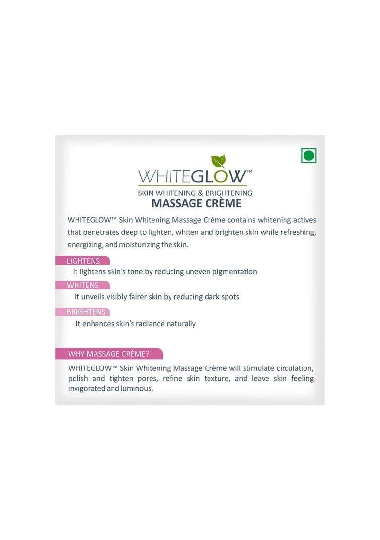 Lotus Herbals Whiteglow Skin Whitening And Brightening Massage Creme, 60g (Pack of 2) | Natural Herbal Care - Indya