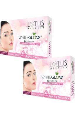 Lotus Herbals InstaGlow Facial Kit 40g (Pack of 2) | Natural Herbal Care