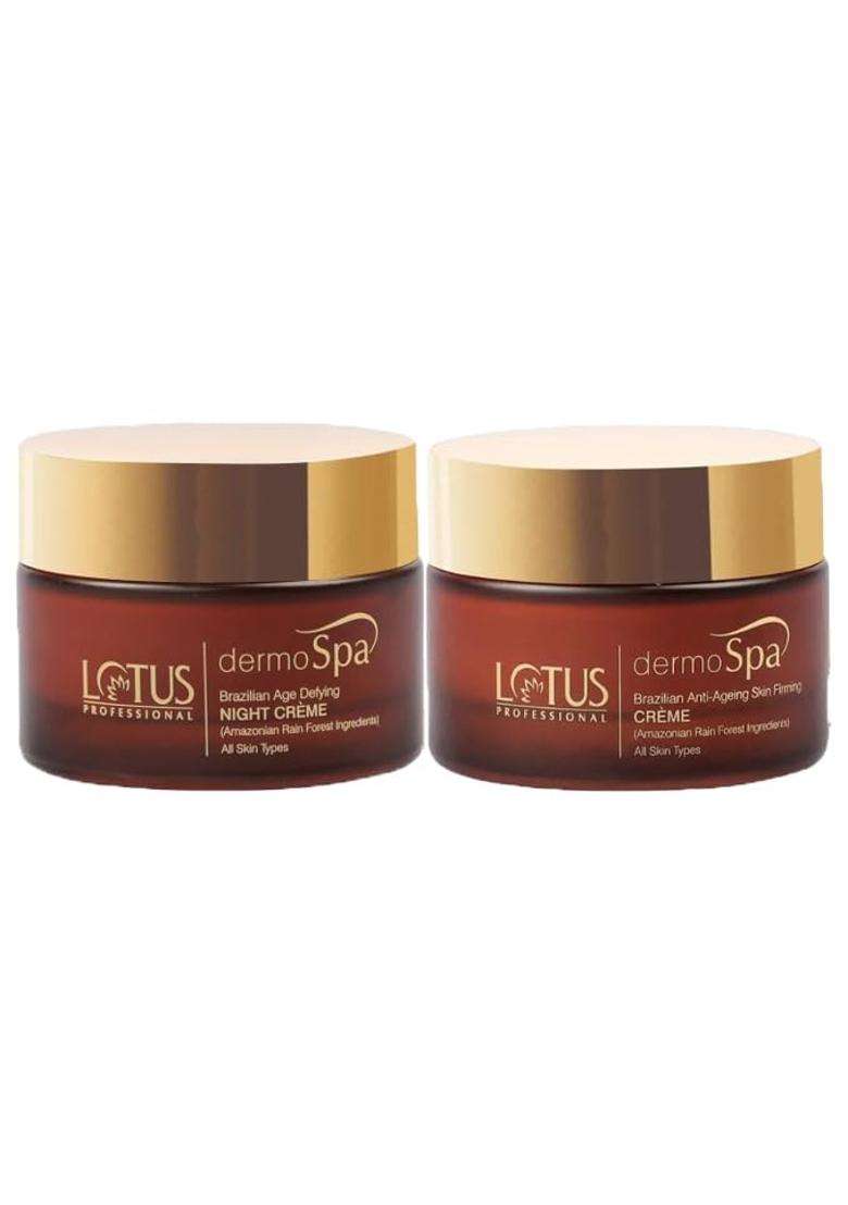 Lotus Herbals Professional Dermospa Brazilian Day Cream_50 g + Night Cream_50 g (Pack of 2) | Natural Herbal Care - Indya