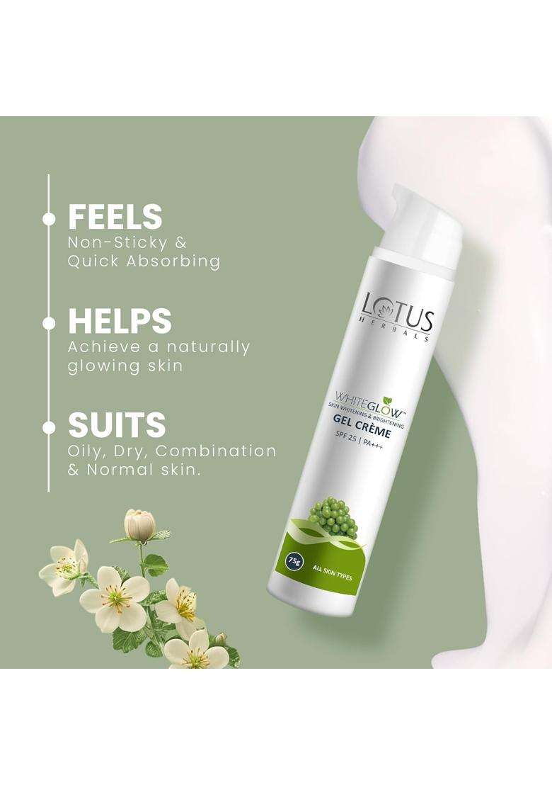 Lotus Herbals WG Bigger Gel Cream_75g + Oil Control_100g (Pack of 2) | Natural Herbal Care - Indya