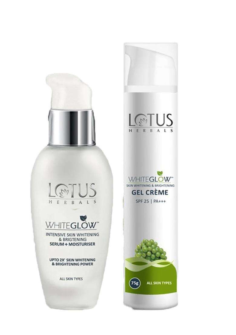 Lotus Herbals WG Bigger Gel Cream_75g + Serum+Moisturiser_30 ml (Pack of 2) | Natural Herbal Care - Indya