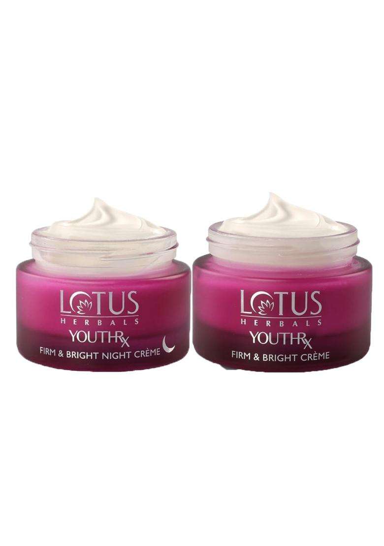 Lotus Herbals YouthRx Firm & Bright Cream_50g + Night Cream_50g (Pack of 2) | Natural Herbal Care - Indya