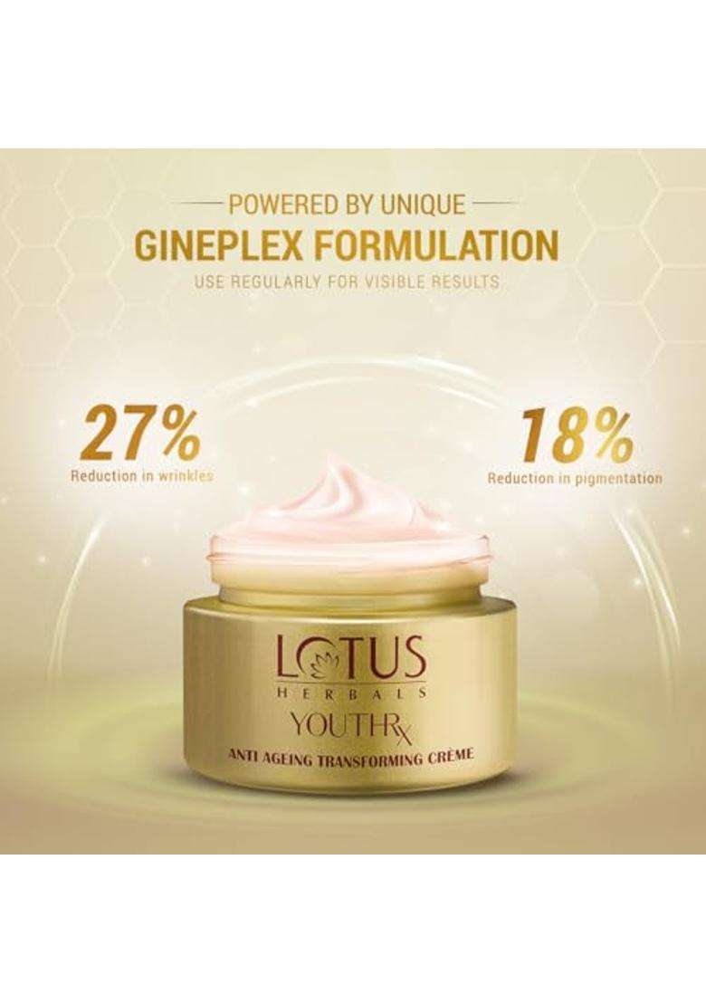 Lotus Herbals YouthRx Anti-Ageing Day & Night Cream Duo 50g Each | Natural Herbal Care | Anti-Ageing & Brightening - Indya