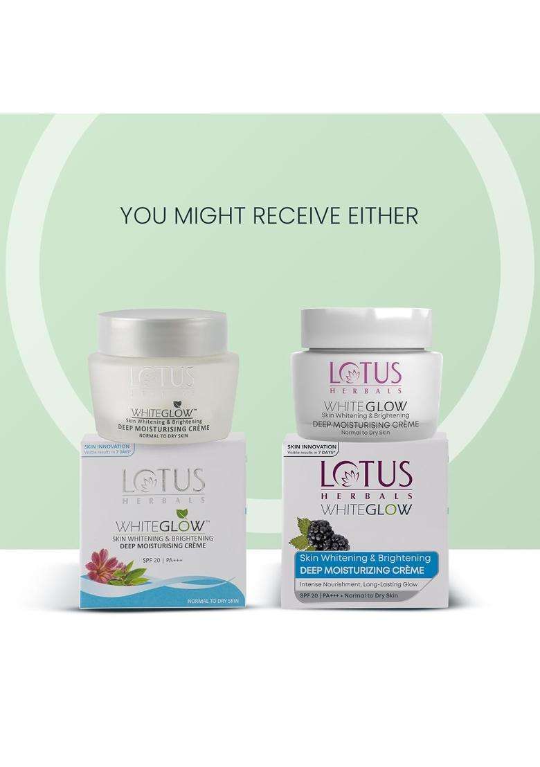 Lotus Herbals WhiteGlow Active Skin Whitening and Oil Control Facewash 100g | Natural Herbal Care | 100g+Glow Deep Moisturising Face Cream 40 g - Indya