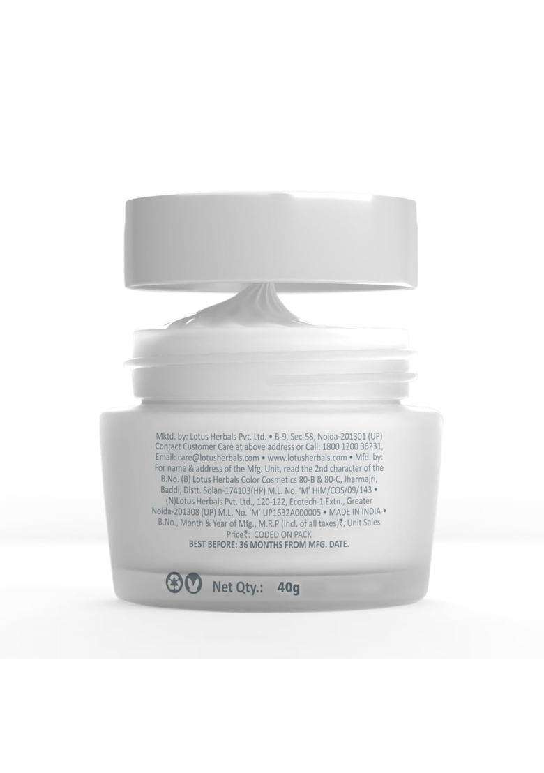 Lotus Herbals WhiteGlow Active Skin Whitening and Oil Control Facewash 100g | Natural Herbal Care | 100g+Glow Deep Moisturising Face Cream 40 g - Indya