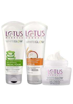 Lotus Herbals WhiteGlow Skincare Combo 100g | Natural Herbal Care | Tan Removal, Oil Control & Radiant Glow | For Men