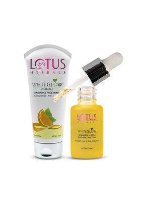 Lotus Herbals WhiteGlow Vitamin C and Gold Radiance Face Wash(100g) and Face Oil(15 ml) | Natural Herbal Care | 115g