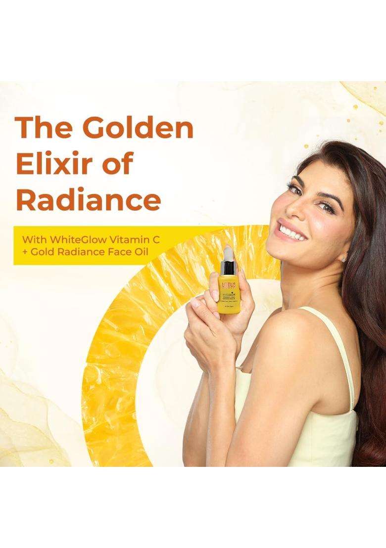 Lotus Herbals WhiteGlow Vitamin C and Gold Radiance Face Wash(100g) and Face Oil(15 ml) | Natural Herbal Care | 115g - Indya