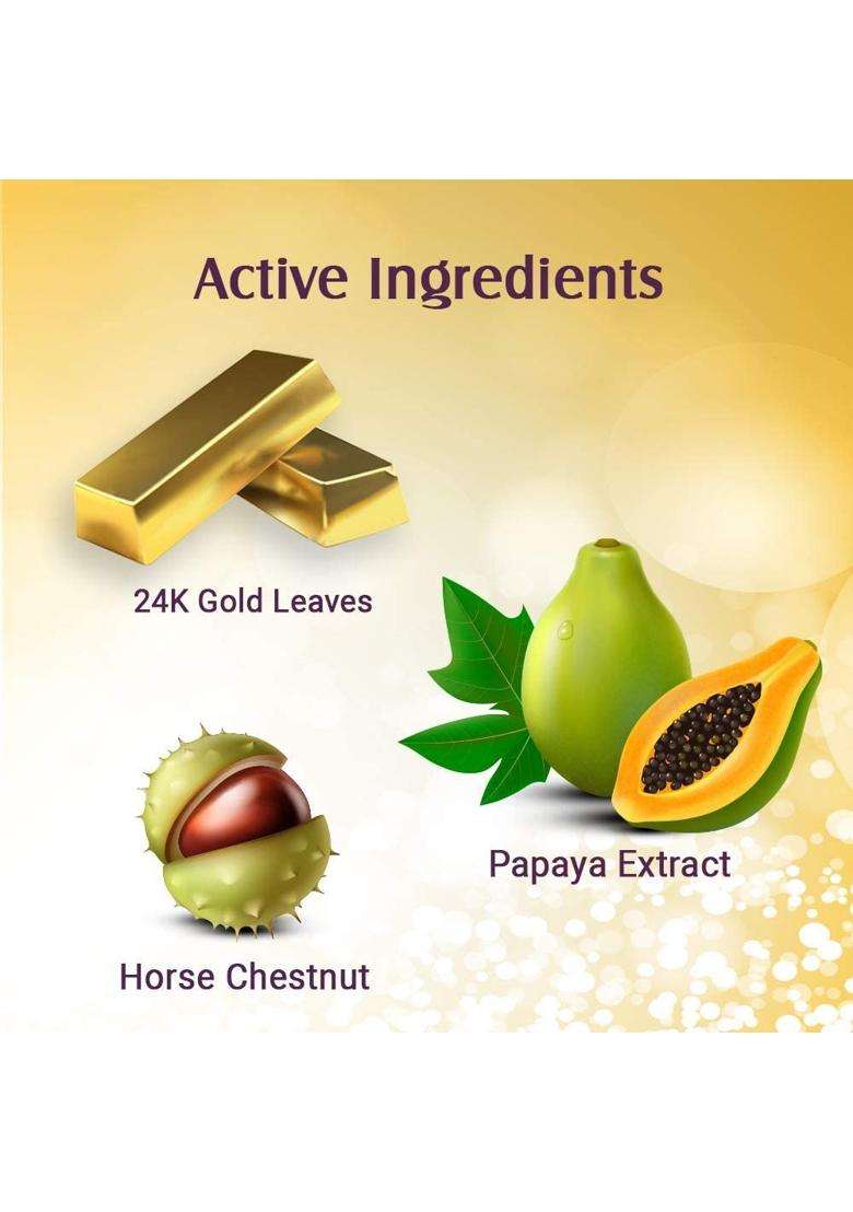 Lotus Herbals Radiant Gold Cellular Glow 1 Facial Kit 37g + Deep Moisturising Cream 60g | Natural Herbal Care - Indya