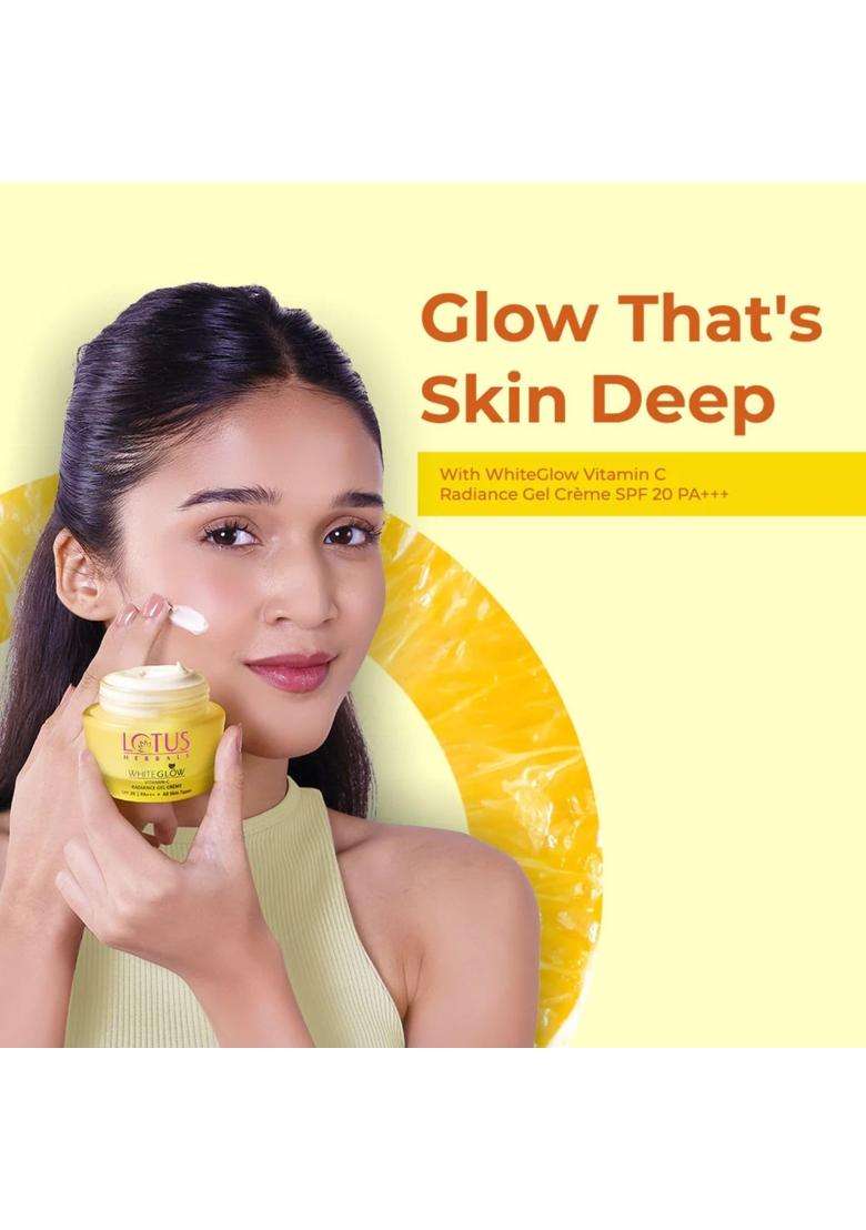 Lotus Herbals WhiteGlow Vitamin C Radiance Face Wash 100g+WhiteGlow Vitamin C Radiance Cream 35g | Natural Herbal Care - Indya