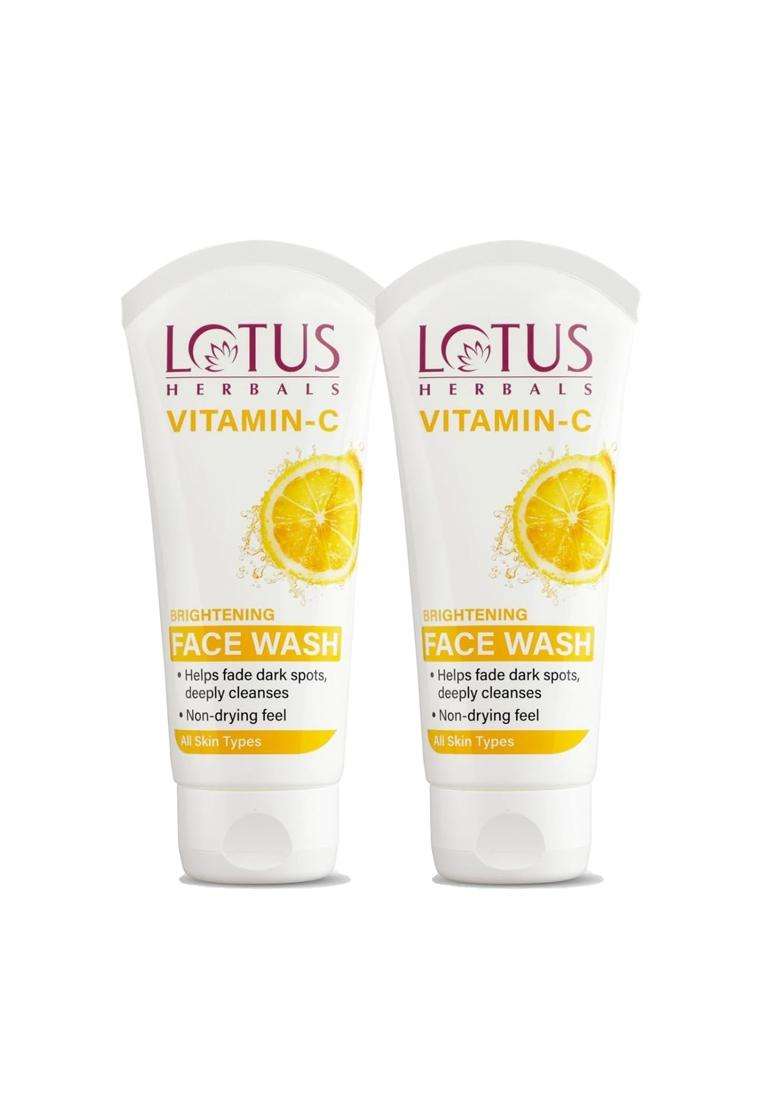 Lotus Herbals Vitamin C Brightening Face Wash 100 ml (Pack of 2) | Natural Herbal Care - Indya