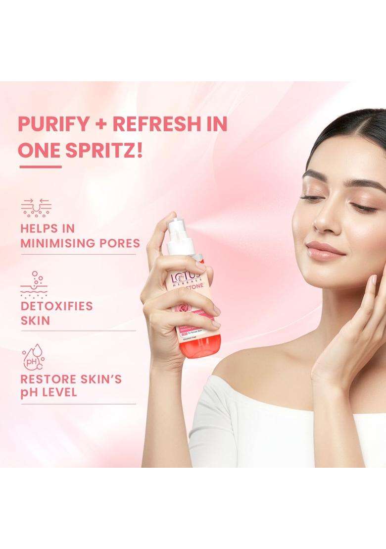 Lotus Herbals 3 in 1 Deep Cleansing Facial Foam 50g+Rose Petals Facial Skin Toner | Natural Herbal Care | 100 ml - Indya
