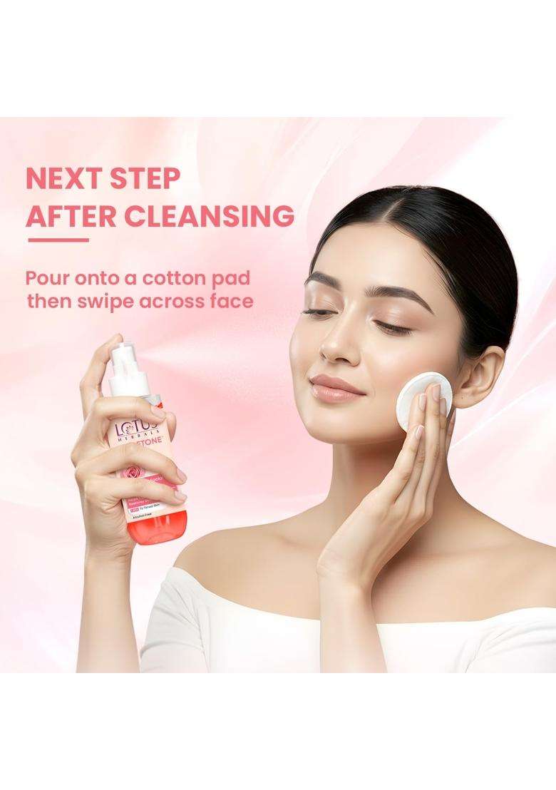 Lotus Herbals 3 in 1 Deep Cleansing Facial Foam 50g+Rose Petals Facial Skin Toner | Natural Herbal Care | 100 ml - Indya