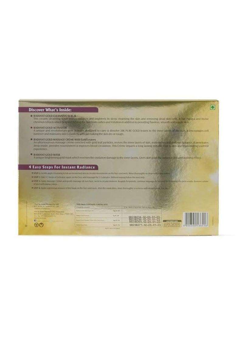 Lotus Herbals Radiant Gold Facial Kit 37g (Pack of 2) | Natural Herbal Care - Indya