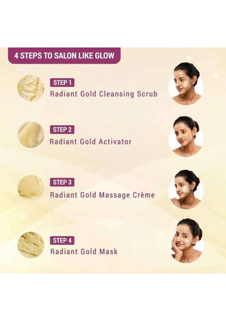 Lotus Herbals Radiant Gold Facial Kit 37g (Pack of 2) | Natural Herbal Care - Indya