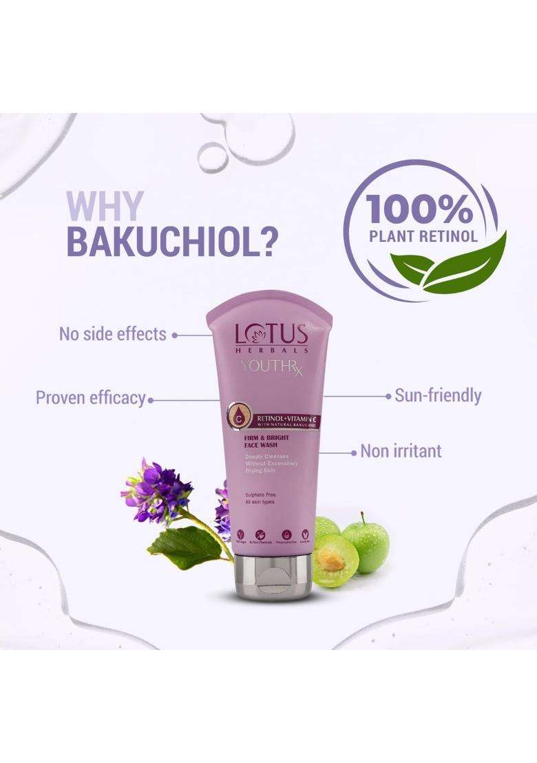 Lotus Herbals YouthRx Firm & Bright Face Wash 100 ml (Pack of 2) | Natural Herbal Care - Indya
