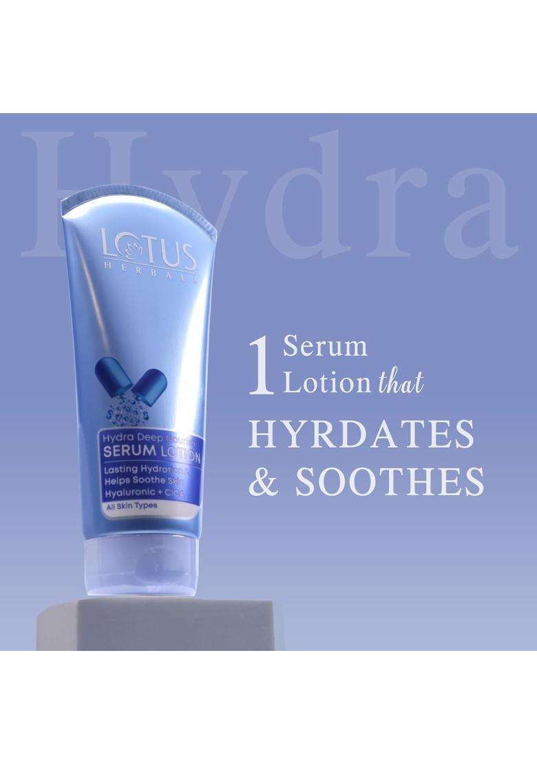 Lotus Herbals Whiteglow With Niacinamide Skin Whitening & Brightening Gel Creme 60g+Hydra Deep Nourish Serum Body Lotion 200 ml | Natural Herbal Care - Indya