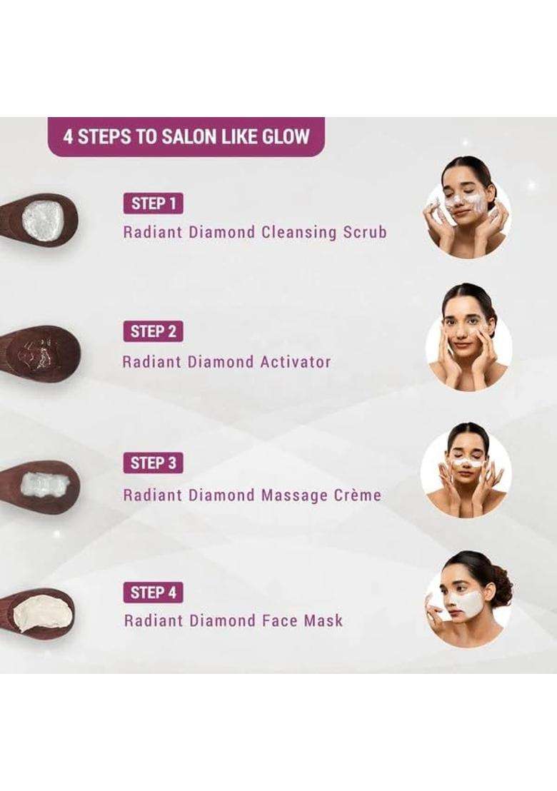 Lotus Herbals radiant diamond cellular radiance 1 facial kit 37g (Pack of 3) | Natural Herbal Care - Indya