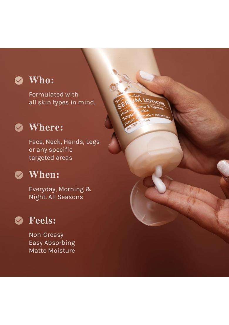 Lotus Herbals WhiteGlow Skin Whitening & Brightening Nourishing Night Creme 40g+kin Sculpt Serum Body Lotion 200 ml | Natural Herbal Care - Indya