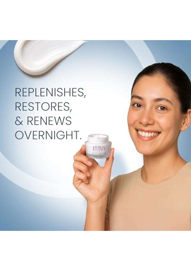 Lotus Herbals WhiteGlow Night Repair Regimen (Value Pack) 60g | Natural Herbal Care | Night Cream 60g + Yogurt Brightening Masque 80g - Indya