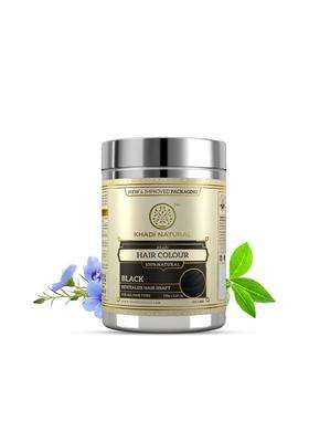 Khadi Natural Black Henna Powder 150g | Natural Herbal Care | Herbal Hair Colour for Natural Grey Coverage | Helps Enhance & Improve Texture