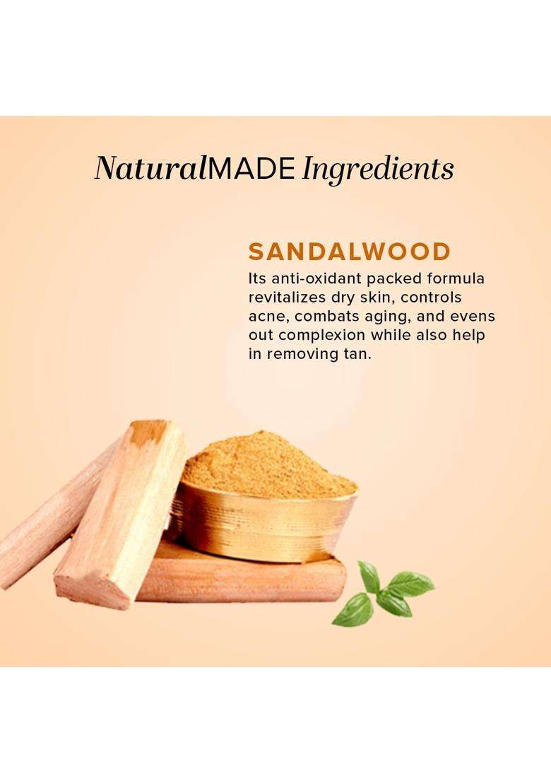 Khadi Natural Sandalwood Soap (125g x 3) (Pack of 3) | Bathing Bar with Essential Oils | Calms and Nourishes Skin | For Smooth, Healthy Glow | 375g - Indya