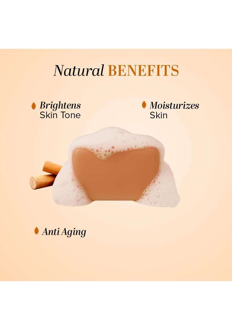 Khadi Natural Sandalwood Soap (125g x 3) (Pack of 3) | Bathing Bar with Essential Oils | Calms and Nourishes Skin | For Smooth, Healthy Glow | 375g - Indya