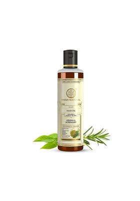 Khadi Natural Rosemary Henna Hair Oil 210 ml | Natural Herbal Care | Herbal Hair Oil for Scalp Care & Hair Nourishment | Gentle Herbal Hair Care