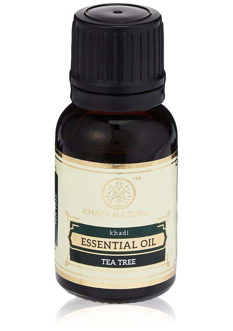 Khadi Natural Tea Tree Pure Essential Oil 15 ml | Latest International Packaging | Provides Fresh & Purifying Experience | Skincare & Haircare - Indya