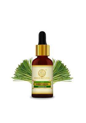 Khadi Natural Lemongrass Oil 15 ml | Essential for Toning Skin | 100% Natural Essential | Suitable for All Skin & Hair Types
