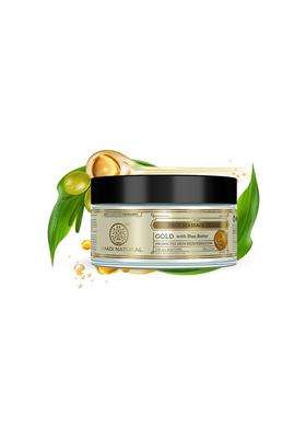 Khadi Natural Gold Herbal Facial Massage Cream with Shea Butter, 50g | Natural Herbal Care