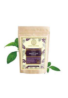 Khadi Natural Indigo Leaf Organic Powder 100 g | Natural Hair Coloring | Covers Greys, Conditions Hair | No Chemicals | For All Hair Types
