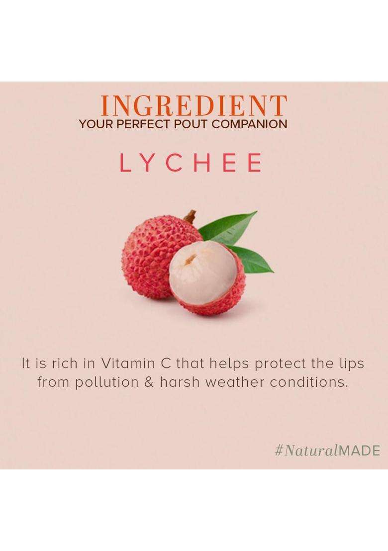 Khadi Natural Lychee Lip Balm with Beeswax and Shea Butter (5 * 2) (5 g) (Pack of 2) | Soft & Hydrated Lips | Free from Harsh Chemicals | Unisex - Indya