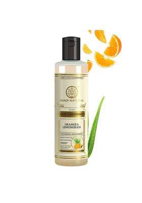 Khadi Natural Orange and Lemongrass Herbal Hair Conditioner 210 Millilitres, For Frizzy Hair, For Repairing Damaged Hair | Natural Herbal Care